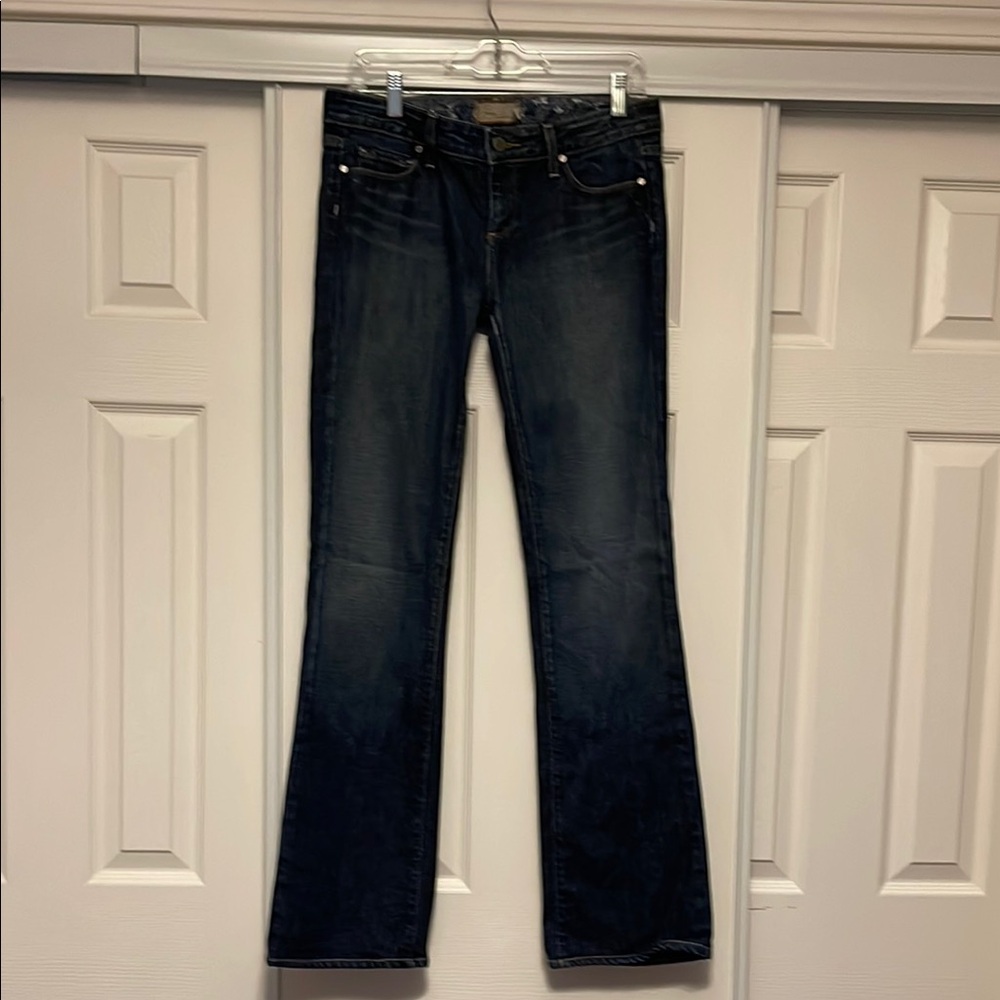 PAIGE Blue Flare Wide Leg Jeans